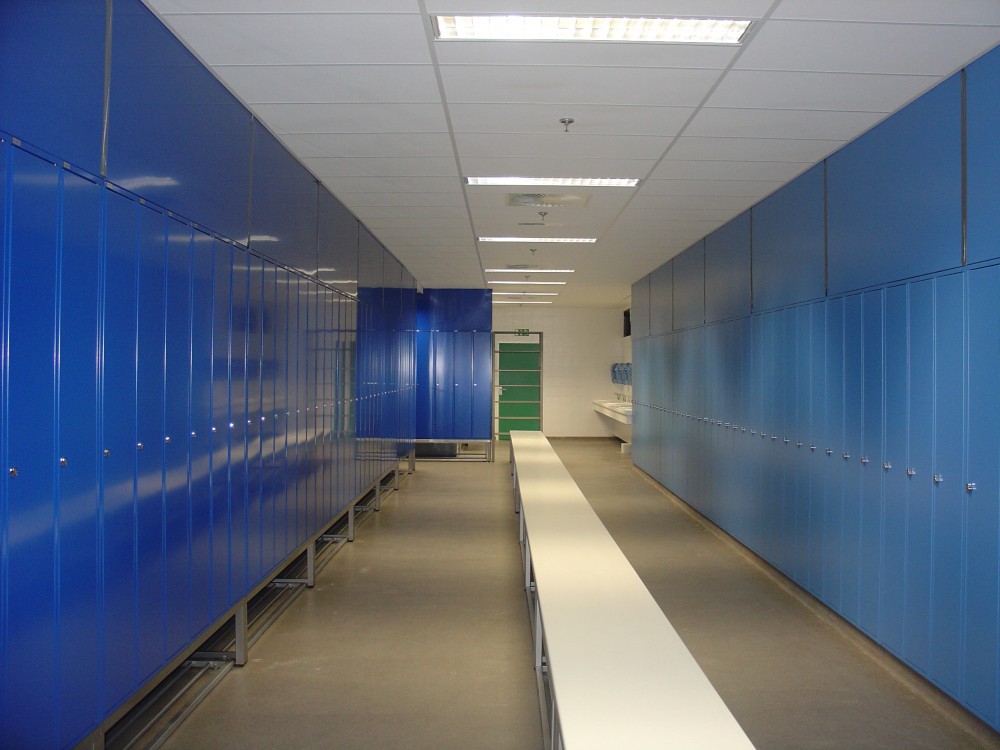 Lockers Vestiare Janssen Pharma stofvrij stofarm