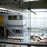 Industrie Hoge scheidingswand en bureel Technische School (4)